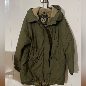 Belstaff Olive Green Downed Winter Coat